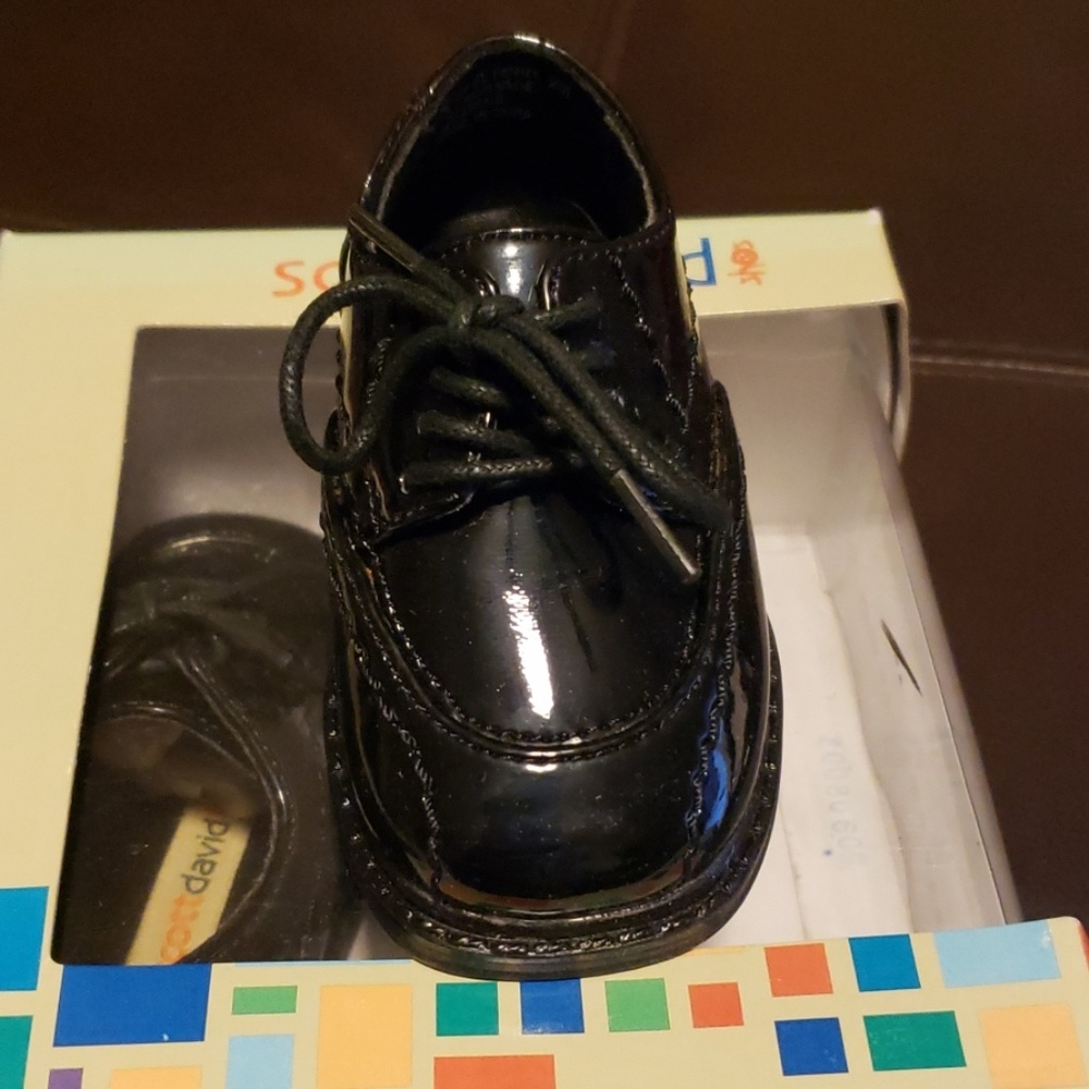Boys Black Patent Leather Shoes